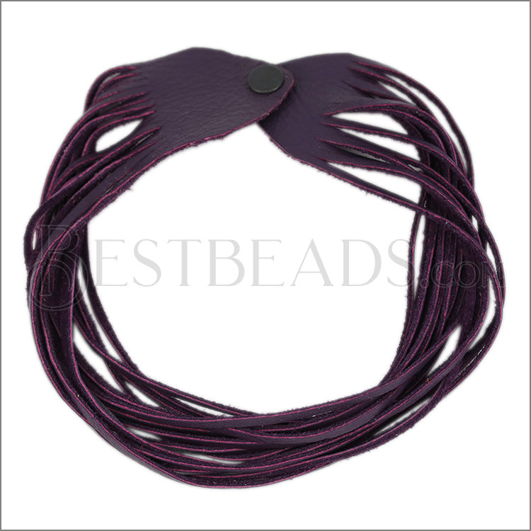 18" SHREDDED necklace PURPLE - strand