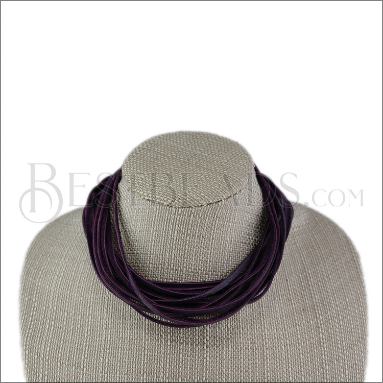 18" SHREDDED necklace PURPLE - strand
