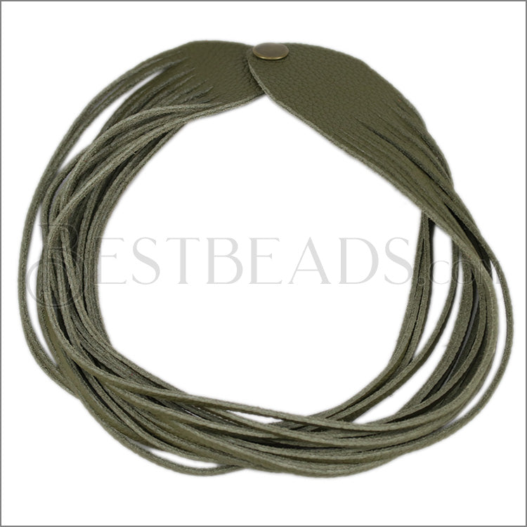 18" SHREDDED necklace CAPER - strand