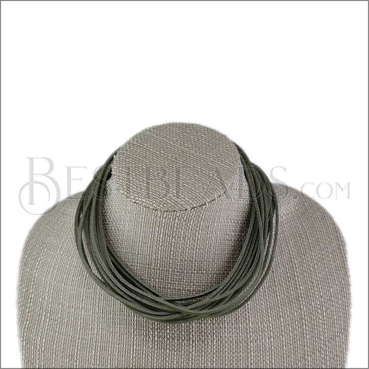 18" SHREDDED necklace CAPER - strand