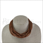 18" SHREDDED necklace LT RUST - strand