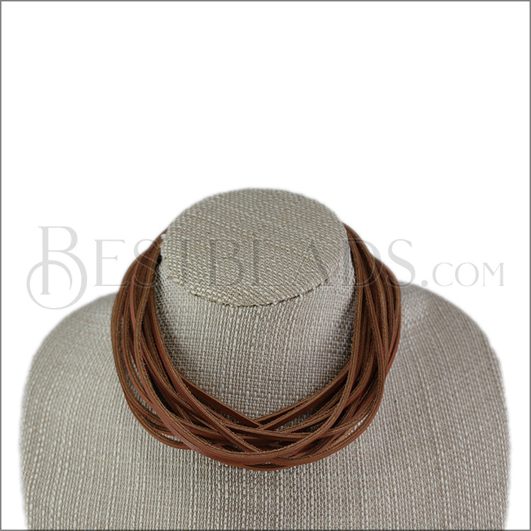 18" SHREDDED necklace LT RUST - strand