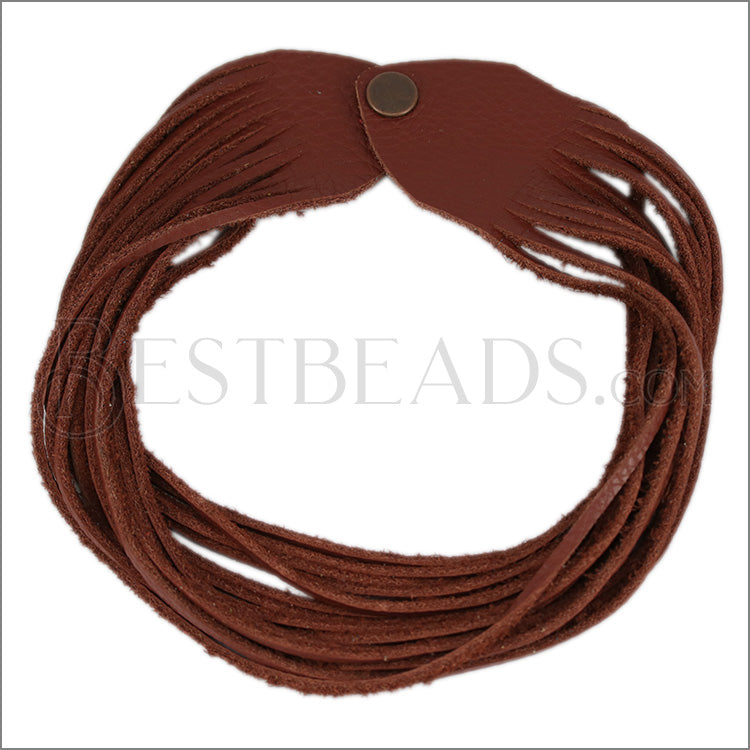 18" SHREDDED necklace DARK RUST - strand