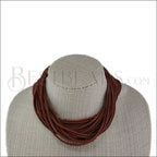 18" SHREDDED necklace DARK RUST - strand