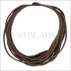 18" SHREDDED necklace COCOA - strand