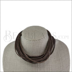 18" SHREDDED necklace COCOA - strand