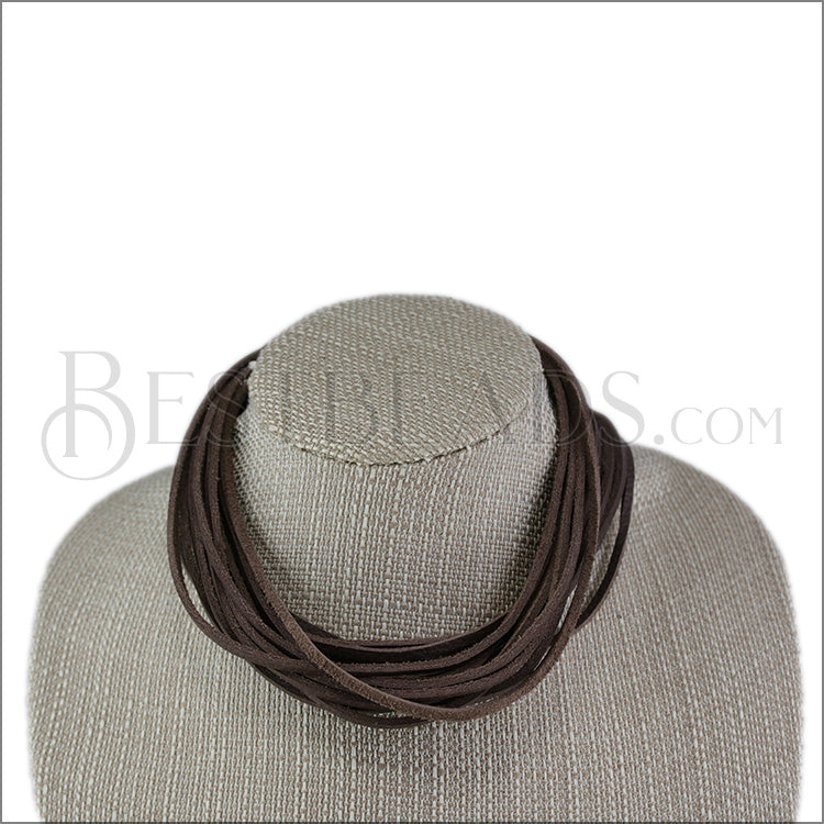18" SHREDDED necklace COCOA - strand