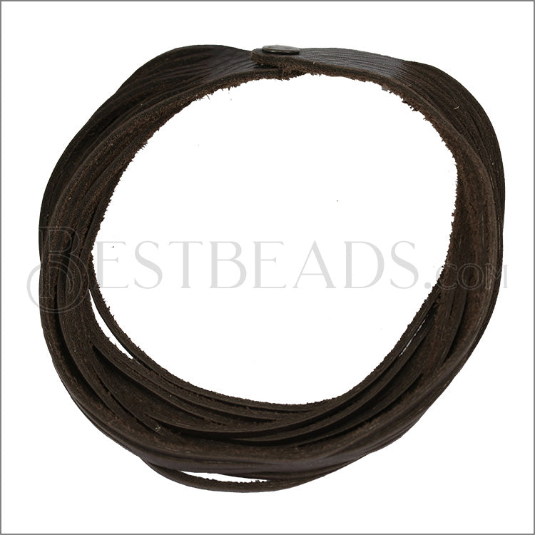 18" SHREDDED necklace DARK CHOCOLATE - strand