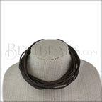 18" SHREDDED necklace DARK CHOCOLATE - strand