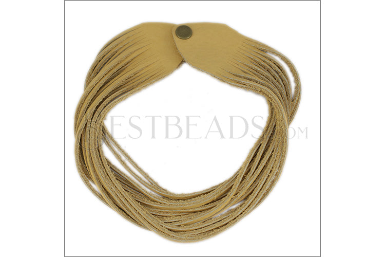 18" SHREDDED necklace SADDLE - strand