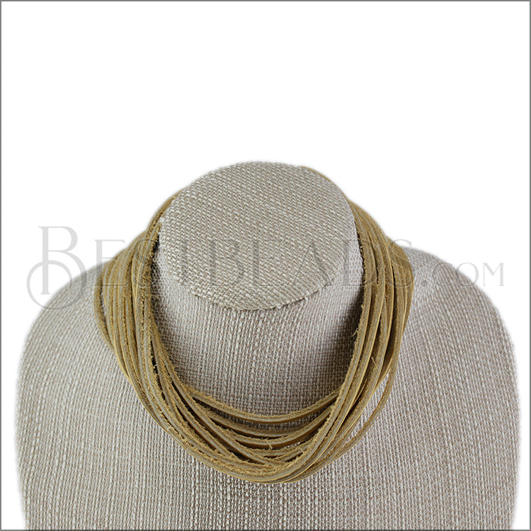 18" SHREDDED necklace SADDLE - strand