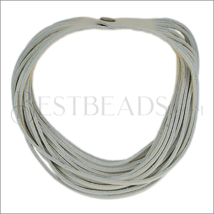 18" SHREDDED necklace CREAM - strand