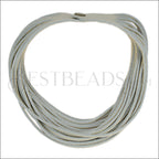 18" SHREDDED necklace CREAM - strand