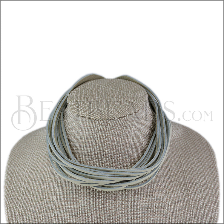 18" SHREDDED necklace CREAM - strand