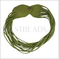 18" SHREDDED necklace AVOCADO - strand