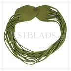 18" SHREDDED necklace AVOCADO - strand