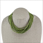 18" SHREDDED necklace AVOCADO - strand