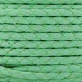 3mm Round Mediterranean BRAIDED Leather CANDY MINT - METER