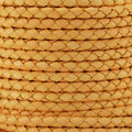 4mm Round Mediterranean BRAIDED Leather CANDY MANGO - METER