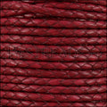 4mm Round Mediterranean BRAIDED Leather PLUM - METER
