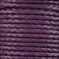 4mm Round Mediterranean BRAIDED Leather PURPLE - METER