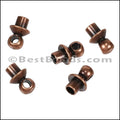 Glue - in Bead Cap with Loop ANT. COPPER - 25 pcs