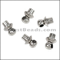 Glue - in Bead Cap with Loop ANT. SILVER - 25 pcs