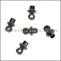 Glue - in Bead Cap with Loop GUNMETAL - 25 pcs