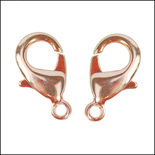 15mm x 9mm Lobster Clasp ROSE GOLD - 10 pcs