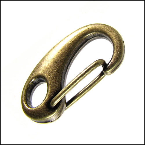 25mm CLIP lobster clasp ANT. BRASS - 10 pcs