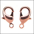 15mm x 9mm Lobster Clasp COPPER - 10 pcs