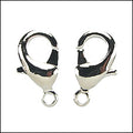 15mm x 9mm Lobster Clasp RHODIUM - 10 pcs