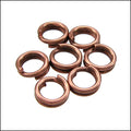 SPLIT ring 5mm ounce ANTIQUE COPPER