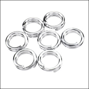 SPLIT ring 5mm ounce SILVER PLATE