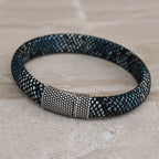 MINI Regaliz® Leather Oval FAUX SNAKE DESIGN CERISE - 1 meter
