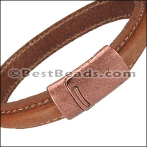 Mini Regaliz® PLAIN magnetic clasp ANT COPPER - 5 pcs