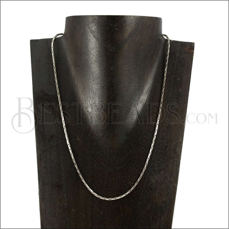 Small Flat Snake Chain Necklace ANT SILVER - 18 inch - 10 pcs