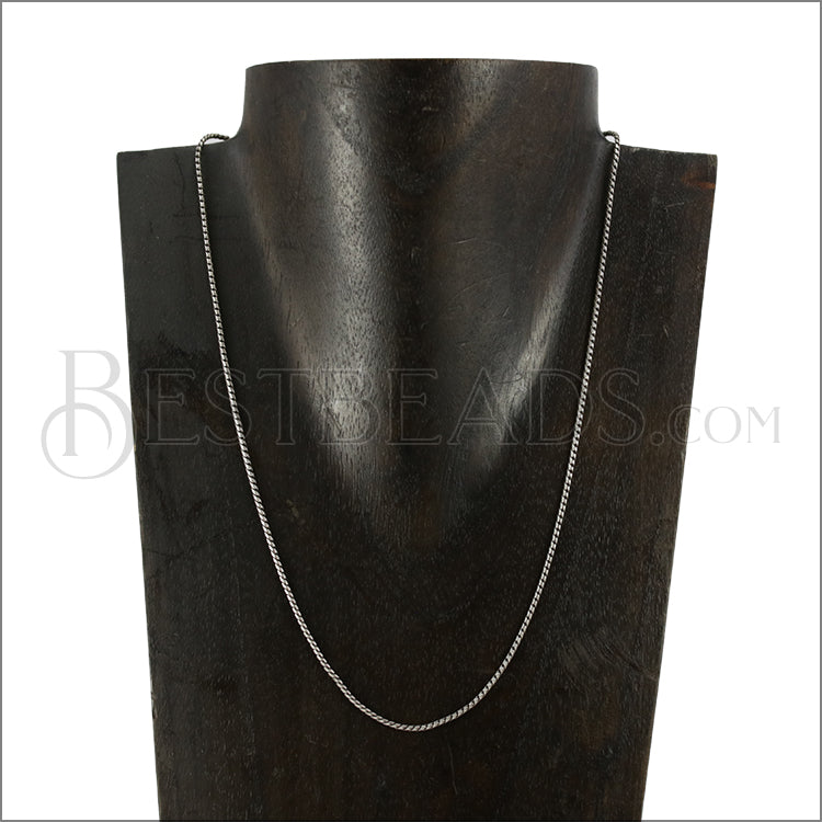 Modern Rope Chain Necklace ANT SILVER - 18 inch - 10 pcs