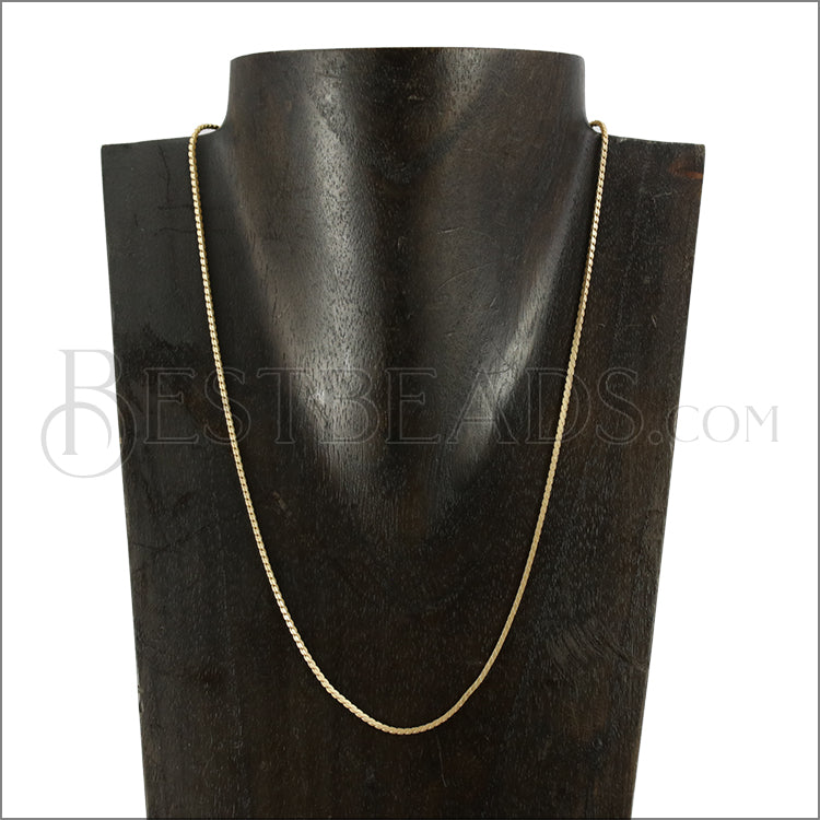 Z Snake Chain Necklace MATTE GOLD - 18 inch - 10 pcs