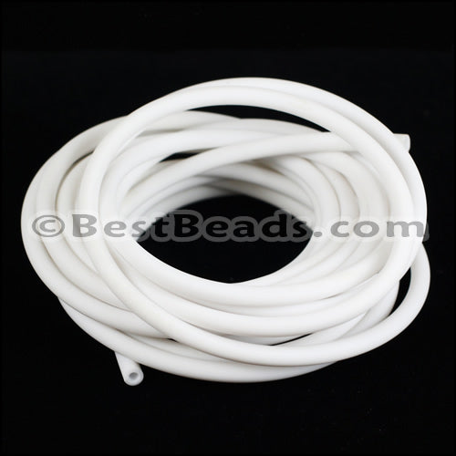 3mm Round PVC cord WHITE - 2m COIL