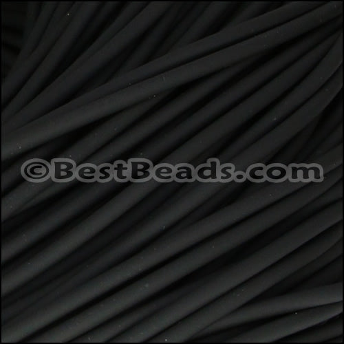 3mm SOLID Round PVC cord BLACK - 2m COIL