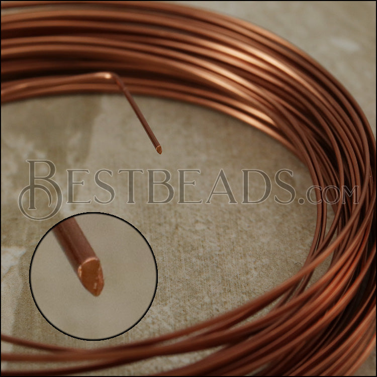 Parawire Half - Round 18g Wire ANT COPPER