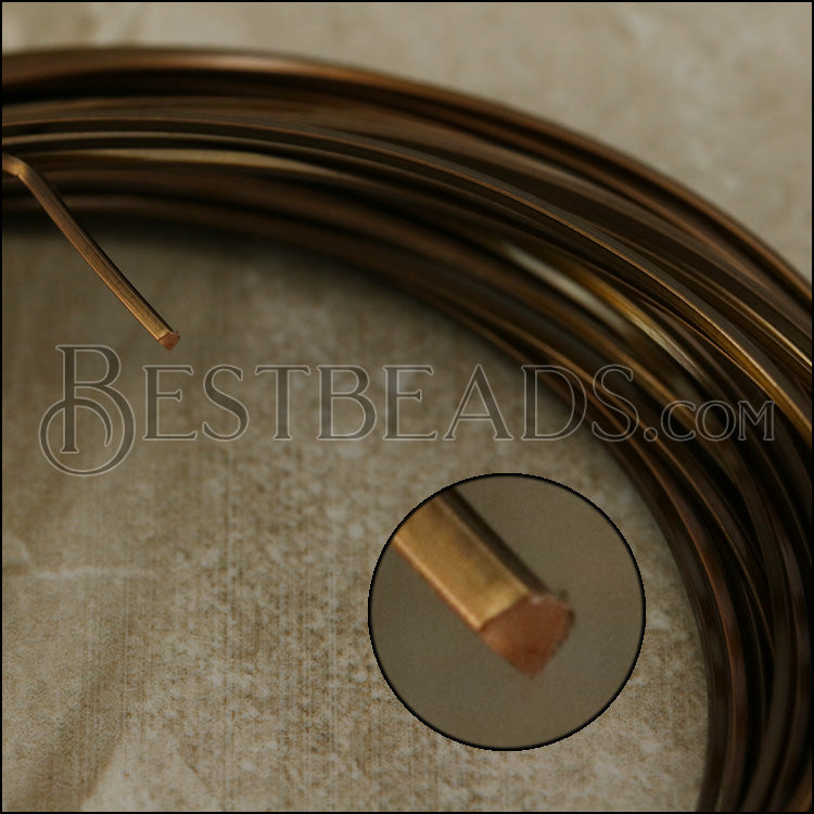 Parawire Square 21g Wire VINTAGE BRONZE