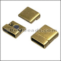 Regaliz® Dakota PLAIN magnetic clasp ANT BRASS - 5 clasps