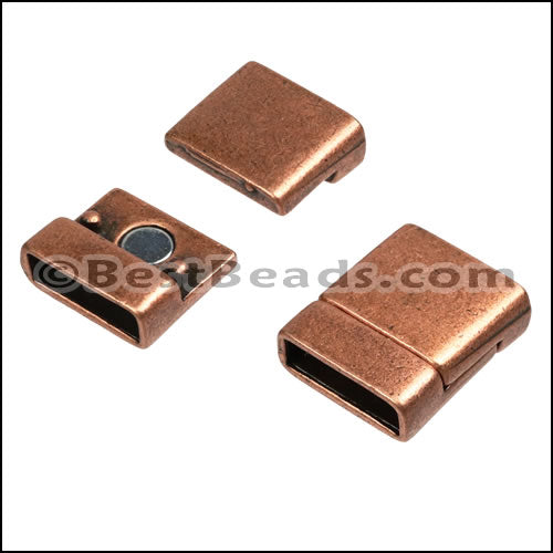 Regaliz® Dakota PLAIN magnetic clasp ANT COPPER - 5 clasps