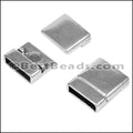 Regaliz® Dakota PLAIN magnetic clasp ANT SILVER - 5 clasps