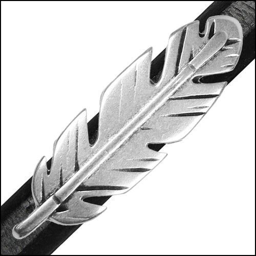 Regaliz® FEATHER spacer ANT SILVER - 10 pcs