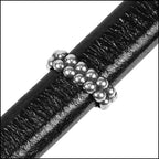 Regaliz® DOUBLE DOT RING spacer ANT SILVER - 10 pcs