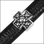Regaliz® MEDIEVAL CROSS spacer ANT SILVER - 10 pcs