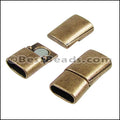 10 x 4.5mm MAGNETIC clasp ANT. BRASS - 5 clasps